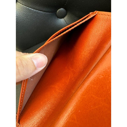 LOUIS VUITTON Orange/brown Epi French Wallet (MSRP $750 + ) - Brown / Leather / wallet