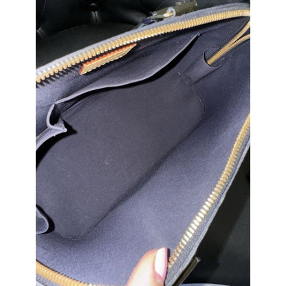 LOUIS VUITTON RARE Bleu Infini Vernis Alma PM (MSRP $2,330) - PM / Patent Leather / Top Handle Bag