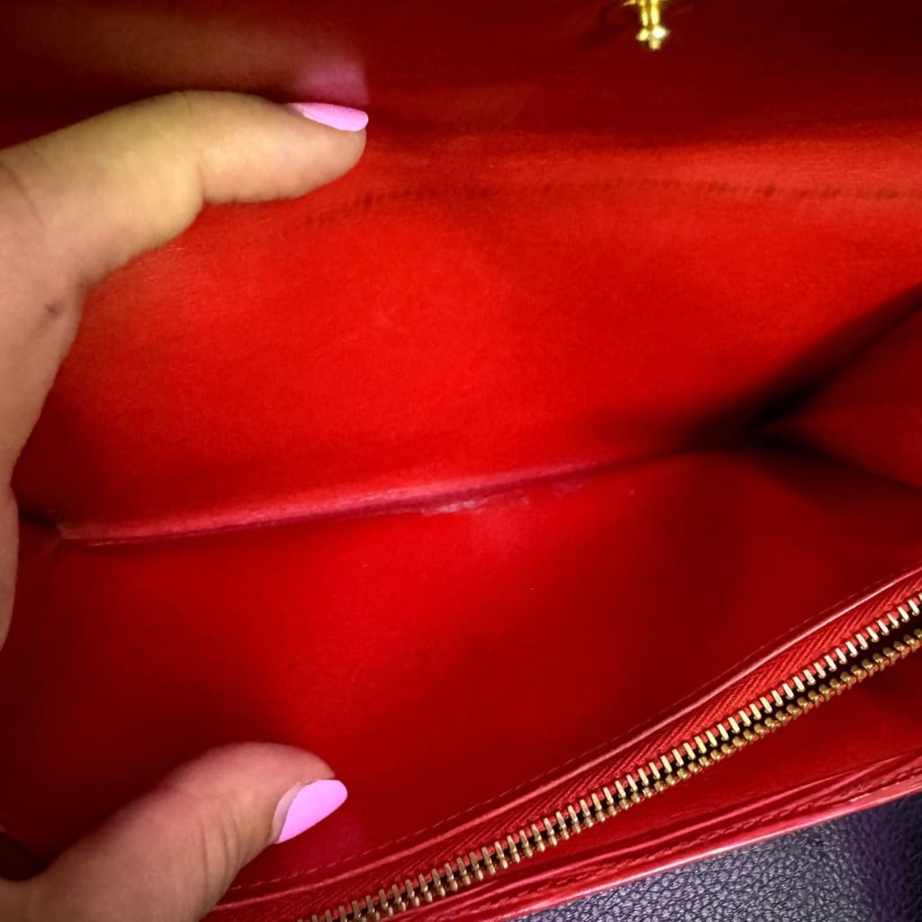 LOUIS VUITTON Red Epi Sarah Long Wallet (MSRP $825) - Red / Leather / wallet