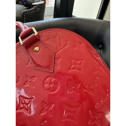 LOUIS VUITTON Red Vernis Alma BB (MSRP $2,850) - Mini / Leather / Top Handle Bag