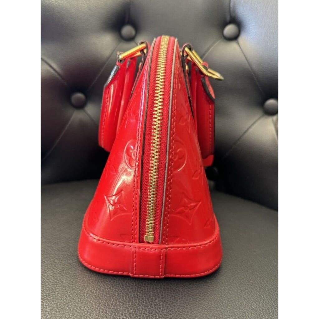 LOUIS VUITTON Red Vernis Alma BB MSRP 2 850