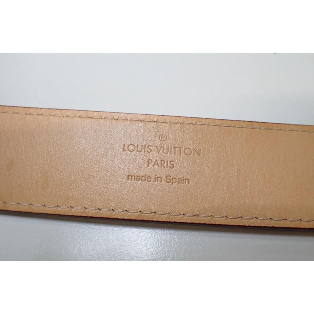 Louis Vuitton Rouge Fauviste Monogram Vernis Amarante Burgundy LV Frame Belt Size 34 - 34 / Burgundy / patent leather