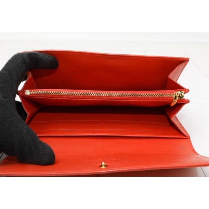 Louis Vuitton Vernis Sarah Wallet Orange/Sunset - orange / patent leather / long wallet