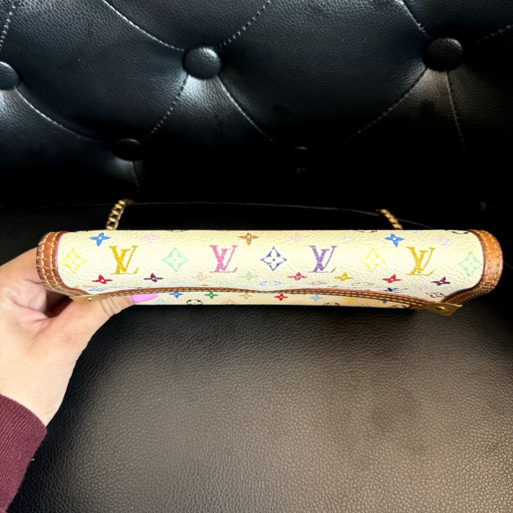 LOUIS VUITTON White Murakami Multi-Color Suhali Long Wallet (MSRP $1500) - White / Leather( + 1) / wallet