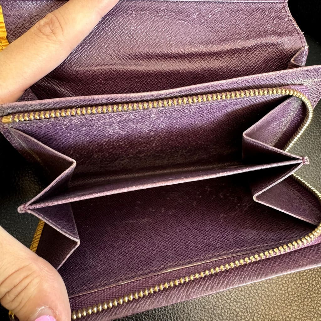 LOUIS VUITTON Yellow & Purple Epi Lakers Tresor Wallet (MSRP $750) - Yellow / Leather( + 1) / wallet