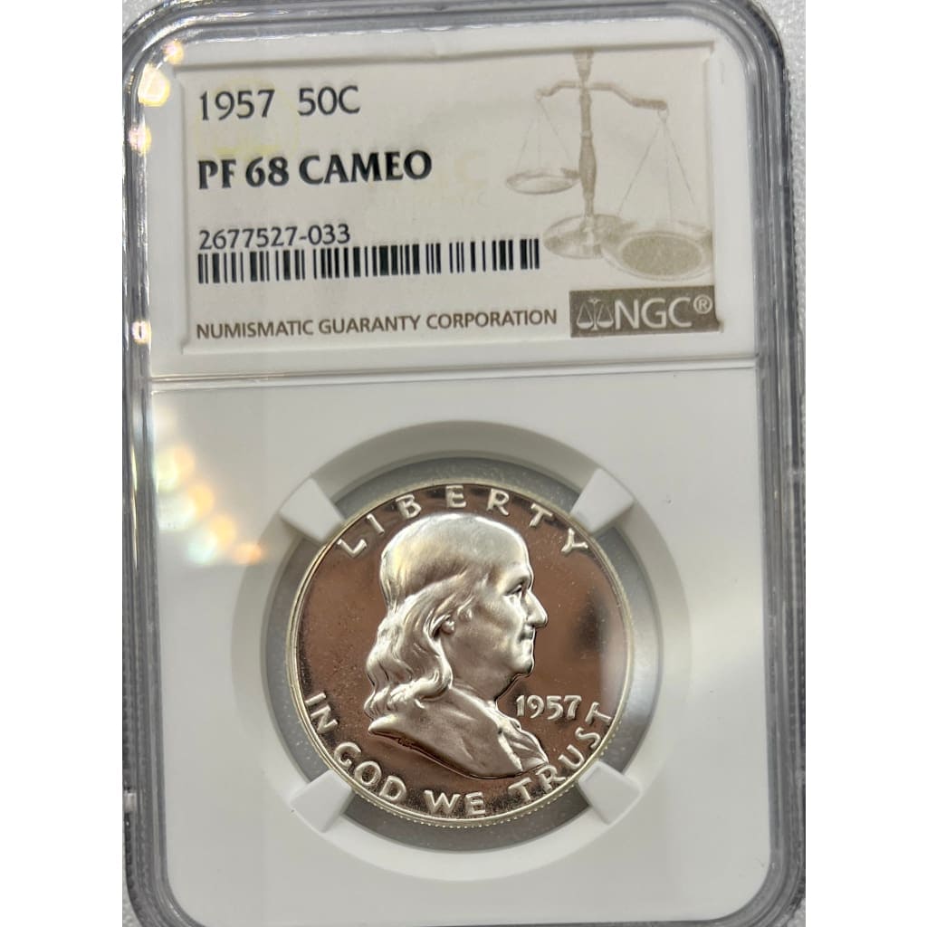 1957 PF68 CAMEO 50 CENT