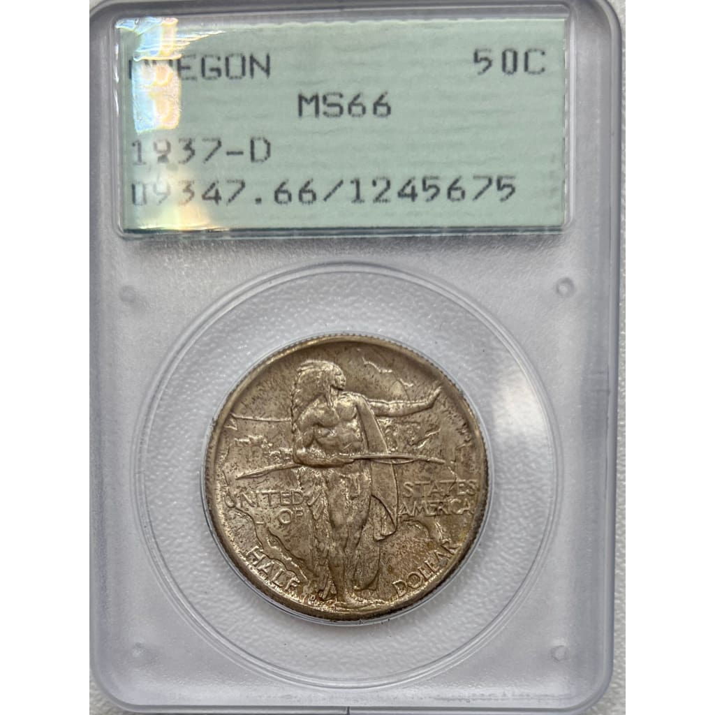 1937 MS66 OREGON 50 CENT