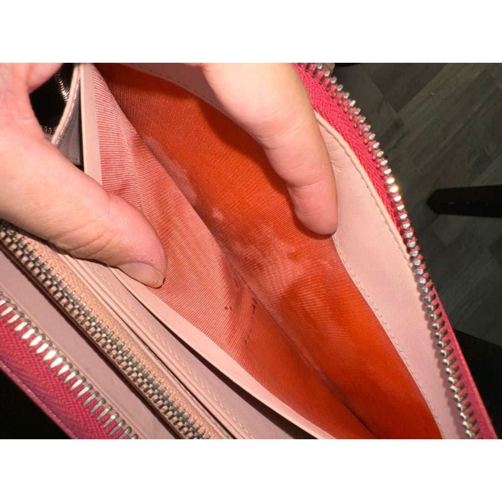 Prada Pink Saffiano Long Zippy Wallet (MSRP $800) - Pink / Zip-Around