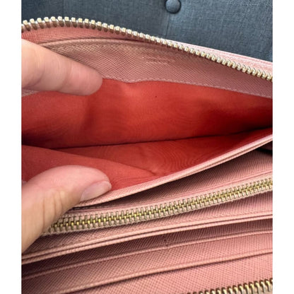 Prada Safianno Pink Bow Long Wallet (MSRP $995) - Pink