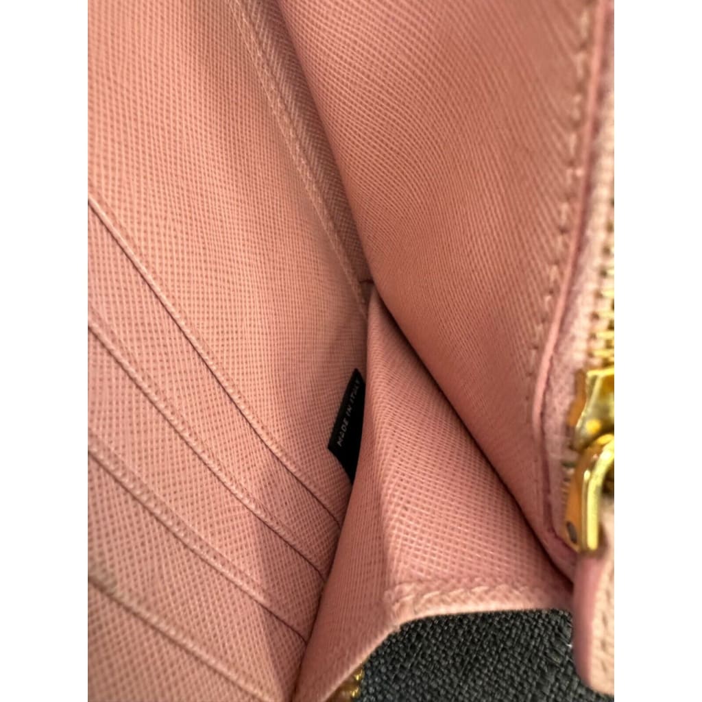 Prada Safianno Pink Bow Long Wallet (MSRP $995) - Pink