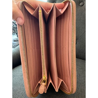 Prada Safianno Pink Bow Long Wallet (MSRP $995) - Pink