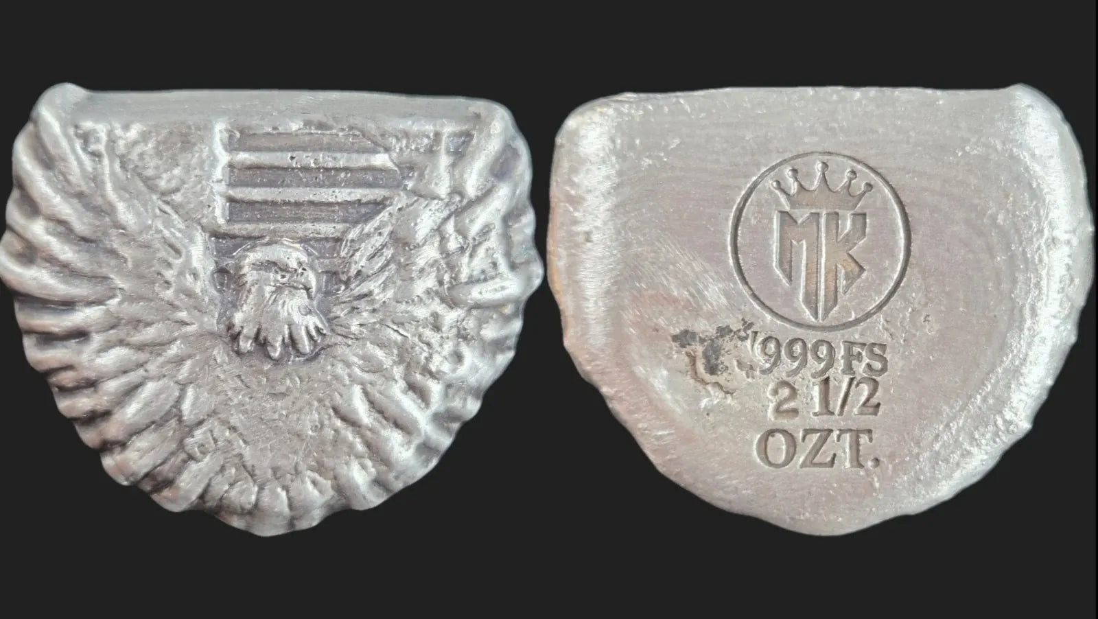 2.5 Ozt. MK BarZ "The American Eagle" Hand Poured .999FS - MK BARZ AND BULLION