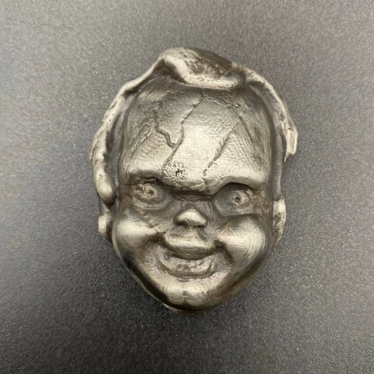 6 Troy Oz MK BarZ "Chuckie" 2D Head .999 FS - MK BARZ AND BULLION