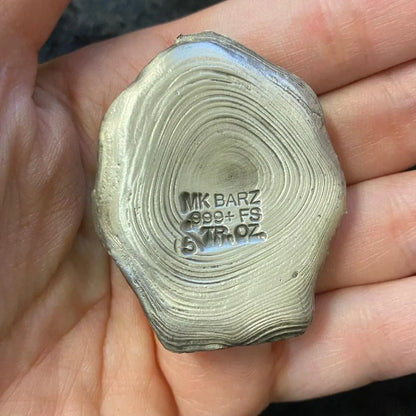 5 Oz MK BarZ "VooDoo Shrunken Head" Hand Poured .999 FS - MK BARZ AND BULLION