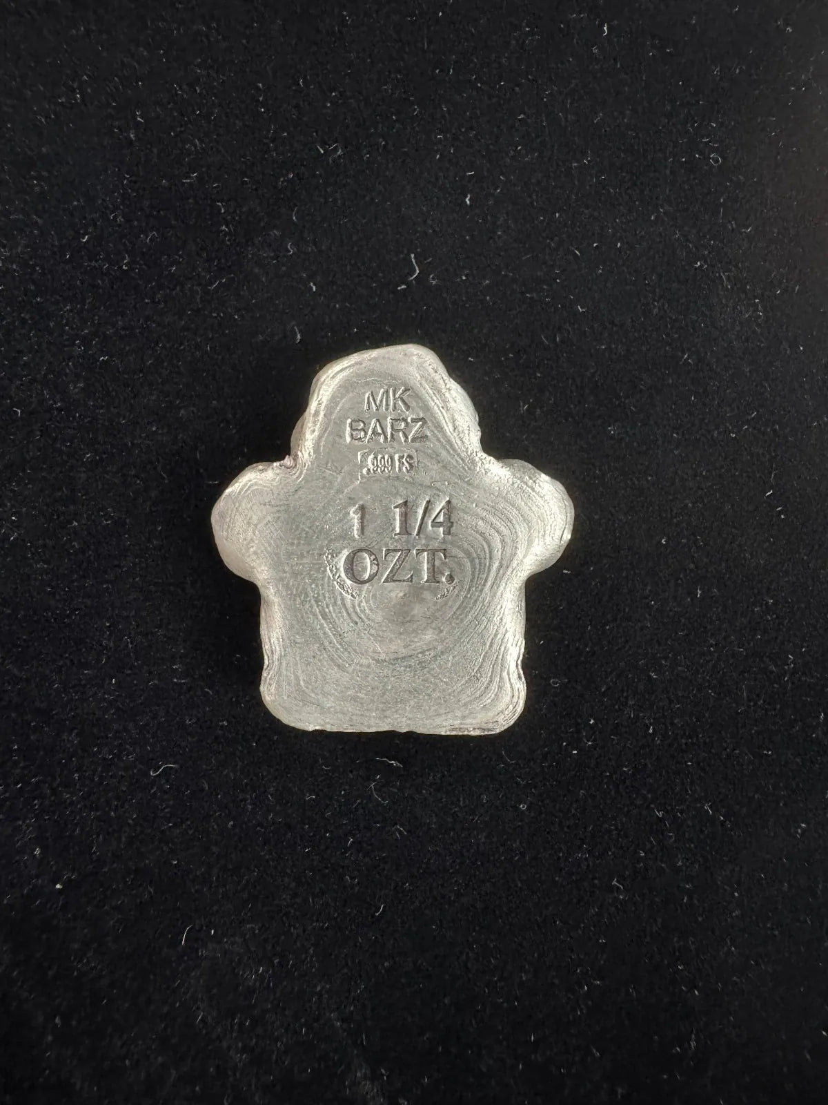 1.25 Troy Oz MK BARZ "FREEZYTHE SNOWMAN" .999 FS Hand Poured - MK BARZ AND BULLION