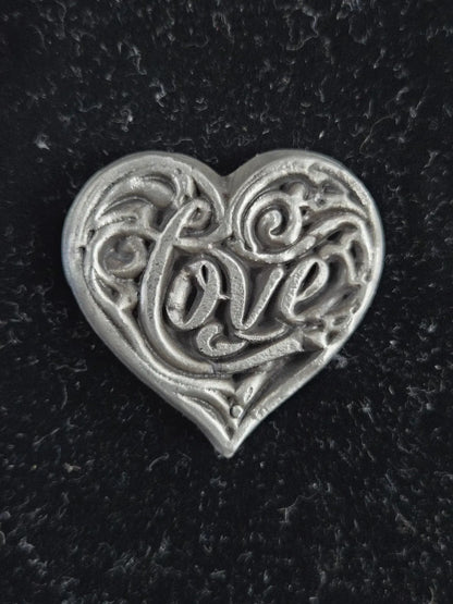 2 Troy Oz MK BarZ "Love Heart" Hand Poured .999 FS - MK BARZ AND BULLION