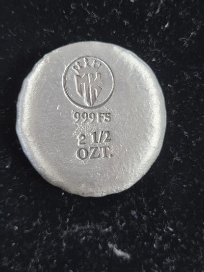 2.5 Troy Oz MK BarZ "Pirate" Hand Poured .999 FS - MK BARZ AND BULLION