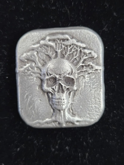 2.5 Troy Oz MK BarZ "Tree of Death" Hand Poured .999 FS - MK BARZ AND BULLION