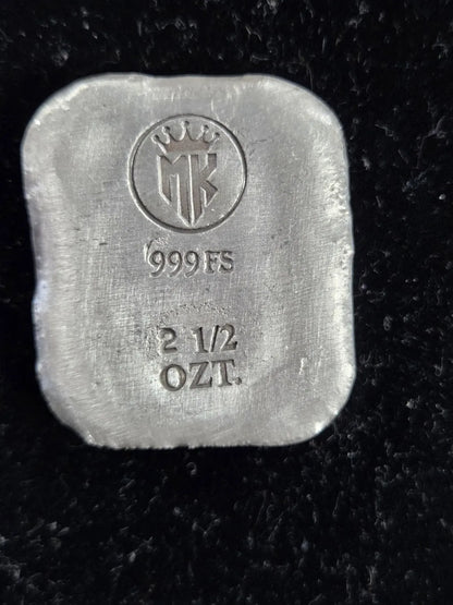 2.5 Troy Oz MK BarZ "Tree of Death" Hand Poured .999 FS - MK BARZ AND BULLION