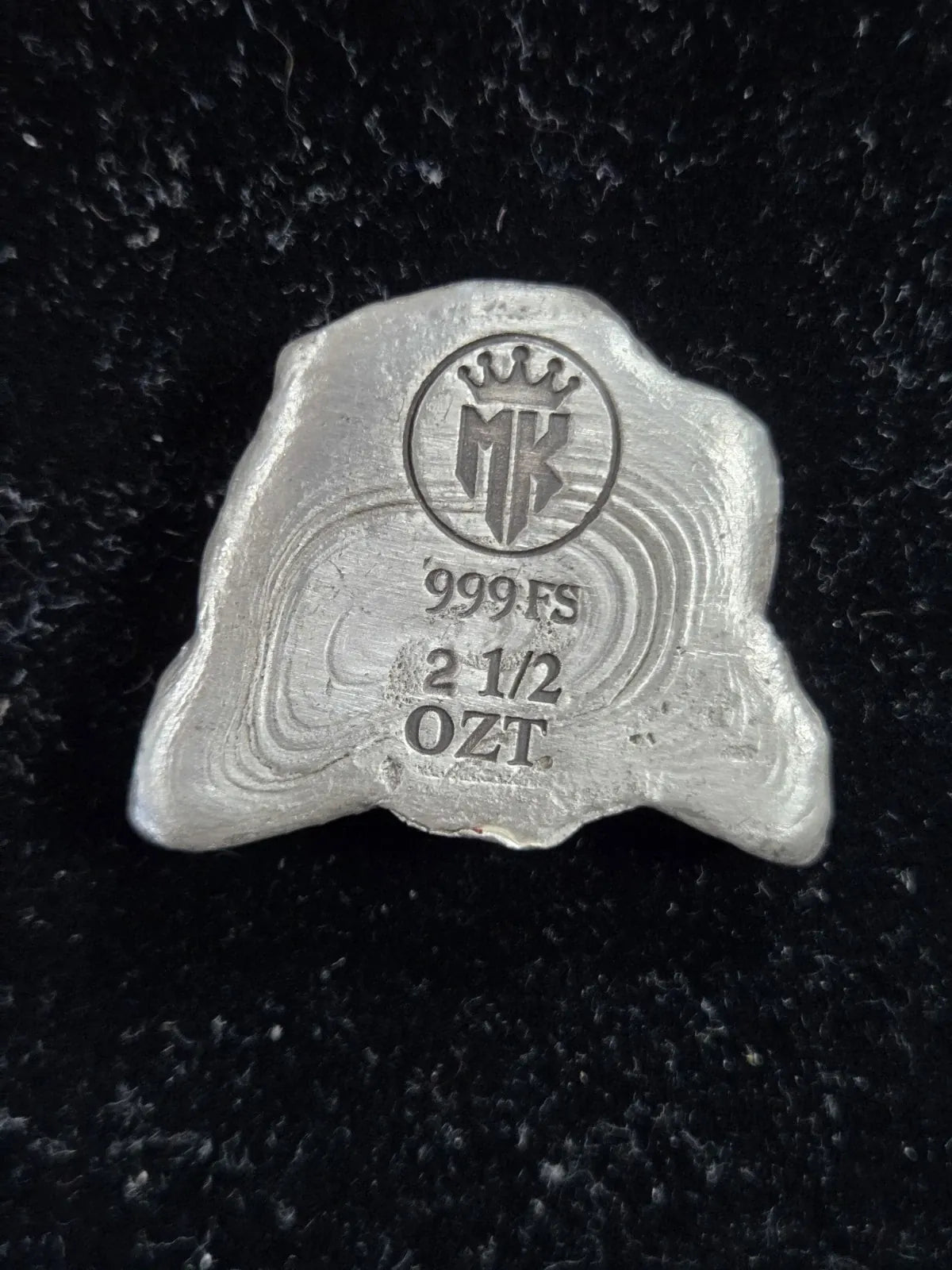 2.5 Troy Oz MK BarZ "Valentine's Rose" Hand Poured .999 FS - MK BARZ AND BULLION