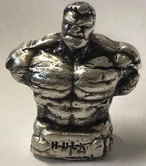 10 Ozt MK BarZ "The Hulk" 2 Part Cast Hand Poured .999 Fine Silver - MK BARZ AND BULLION