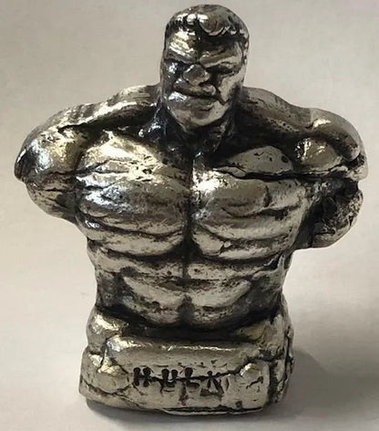 10 Ozt MK BarZ "The Hulk" 2 Part Cast Hand Poured .999 Fine Silver - MK BARZ AND BULLION