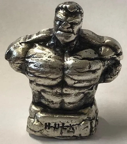 10 Ozt MK BarZ "The Hulk" 2 Part Cast Hand Poured .999 Fine Silver - MK BARZ AND BULLION