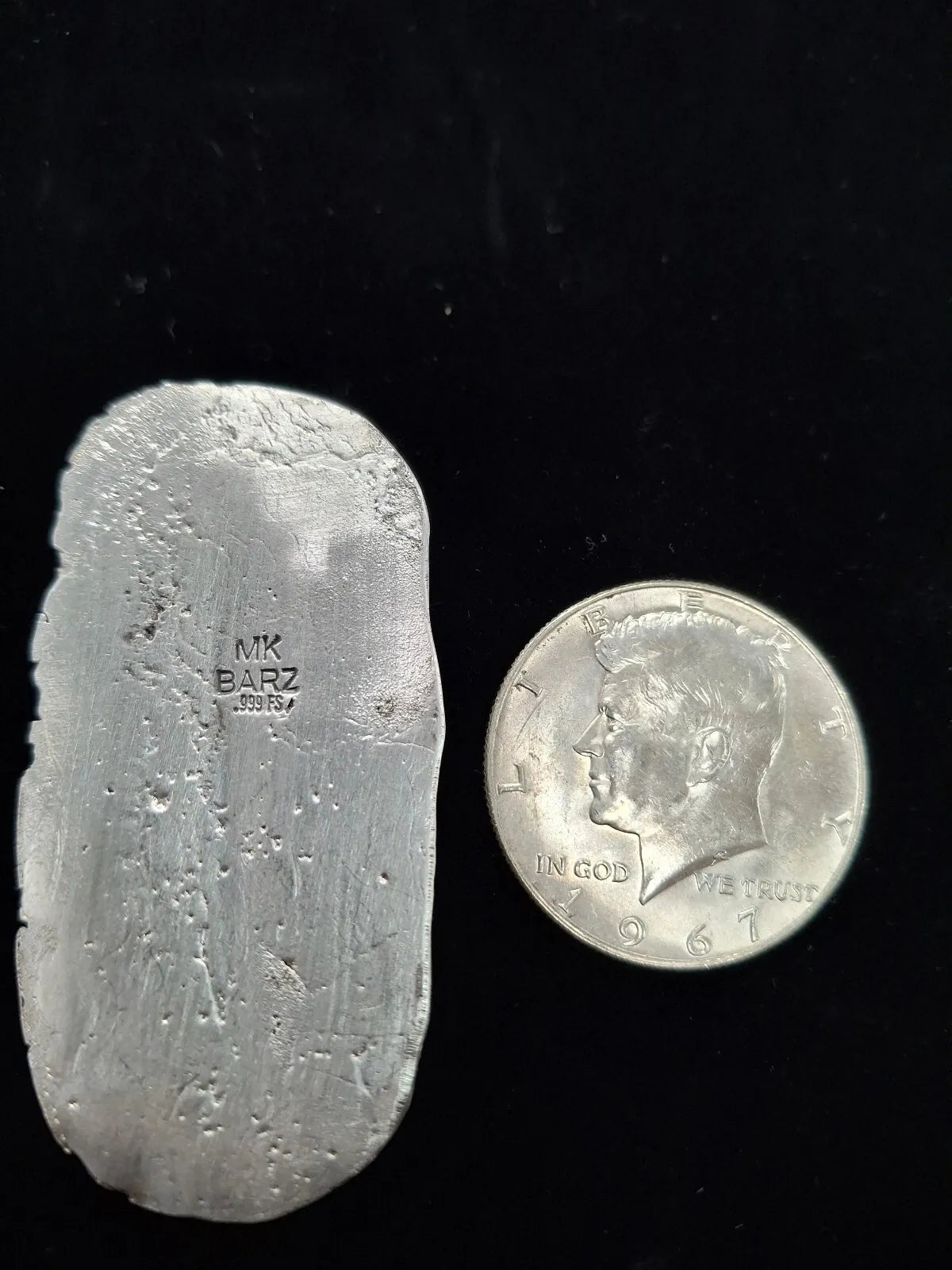 2.3 ozt MK BarZ "Skull and Dragon" .999 FS bar - MK BARZ AND BULLION