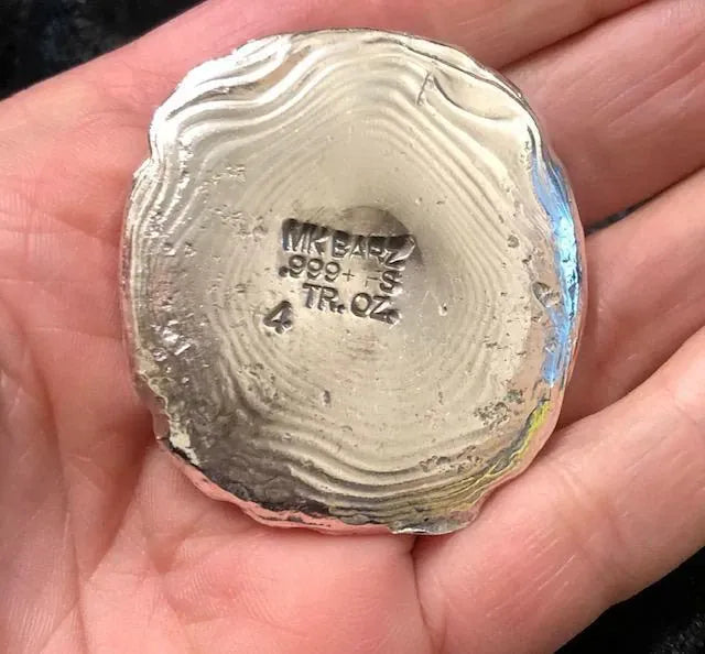 4 Oz MK BarZ "Death & Destruction Medal“ Hand Poured .999 FS - MK BARZ AND BULLION