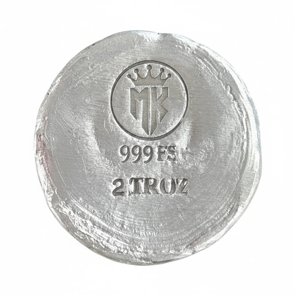 2 Oz MK BarZ "Cross Pocket Token" Bar .999 FS Hand Poured - MK BARZ AND BULLION