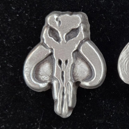 2 Oz MK BarZ "Mandalorian Mythosaur Skull" Bar .999 FS Hand Poured - MK BARZ AND BULLION