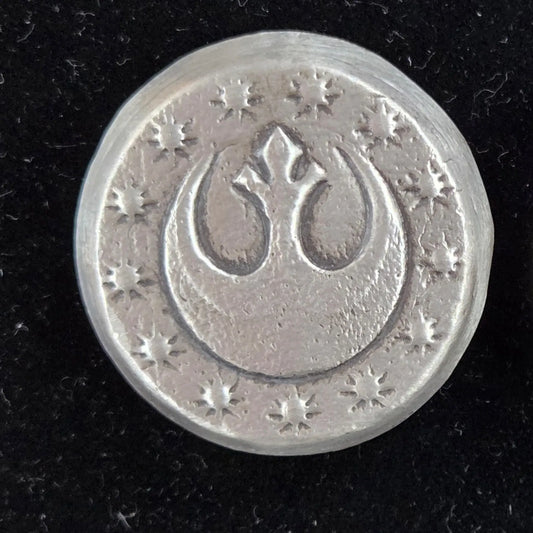 3 Troy Oz MK BarZ "Rebel Alliance Starbird" Stamped Bar .999FS - MK BARZ AND BULLION