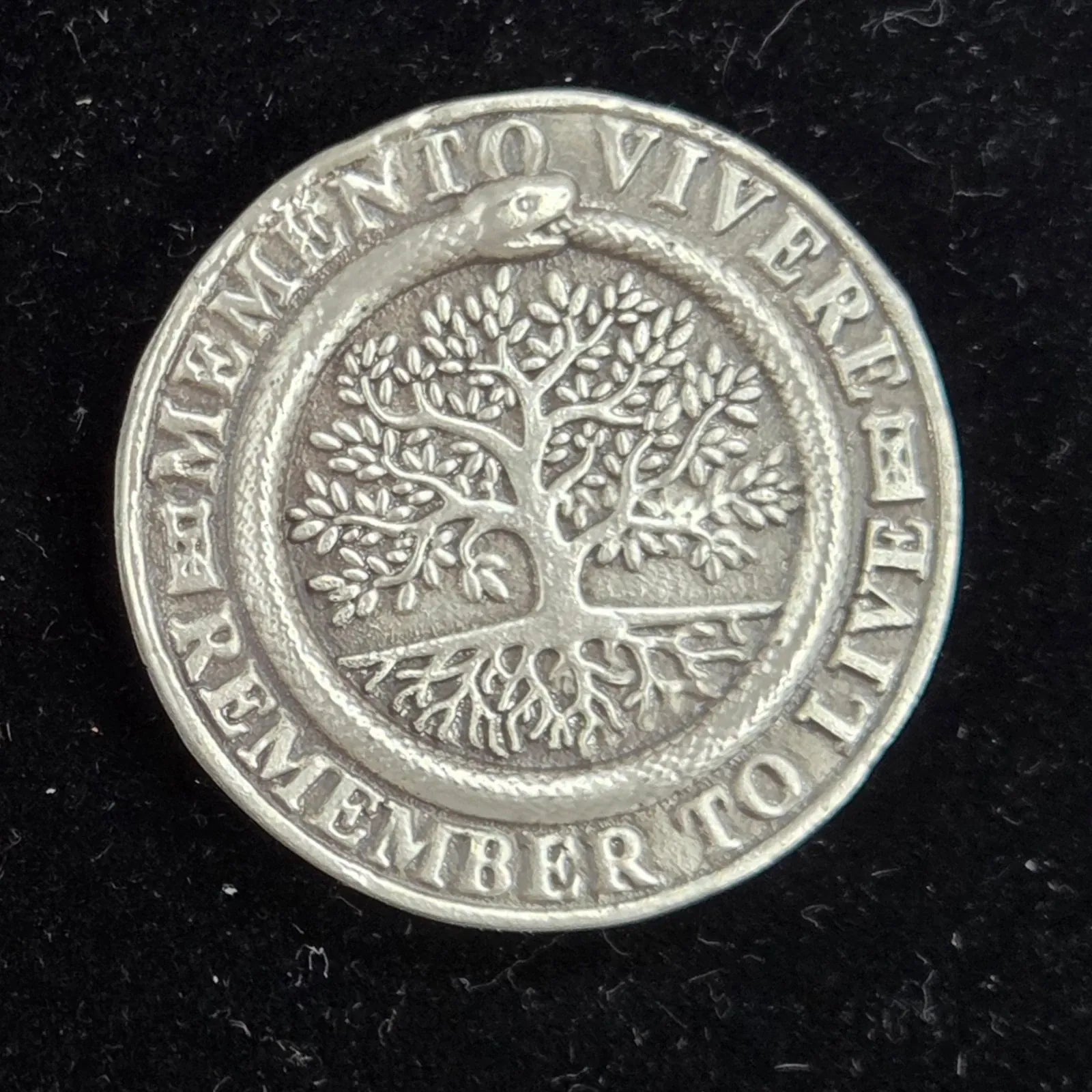 ~0.85 Troy Oz. MK BarZ "Momento Mori / Momento Vivere" Sand Casted Round .999 FS - MK BARZ AND BULLION