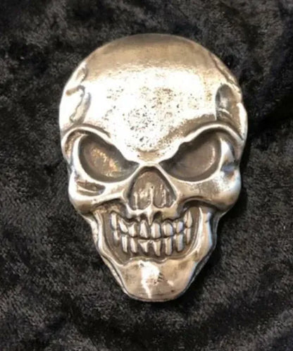 7 Oz MK Barz "Alien Skull" LTD to 500 Hand Poured .999 FS - MK BARZ AND BULLION