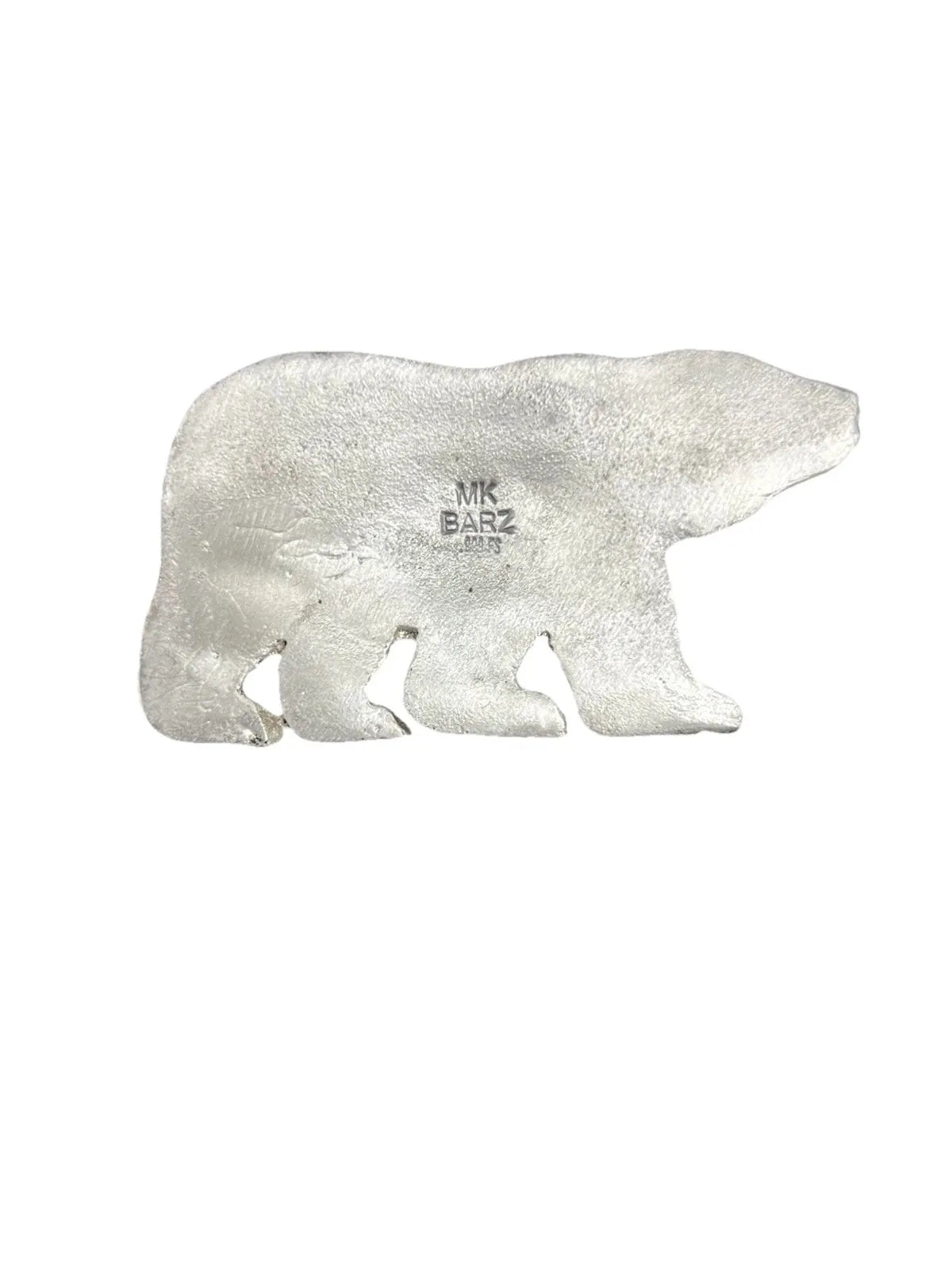 2.3 Ozt. MKBARZ "Bear" .999 Silver Hand Poured - MK BARZ AND BULLION