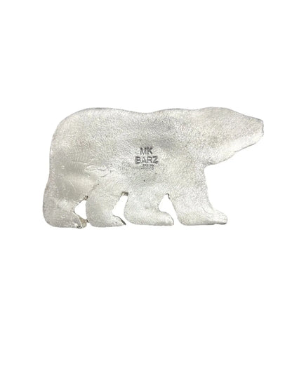 2.3 Ozt. MKBARZ "Bear" .999 Silver Hand Poured - MK BARZ AND BULLION