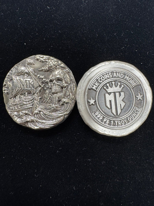 1 ozt MK BARZ "MK's Plunder" Hand Poured .999 FS