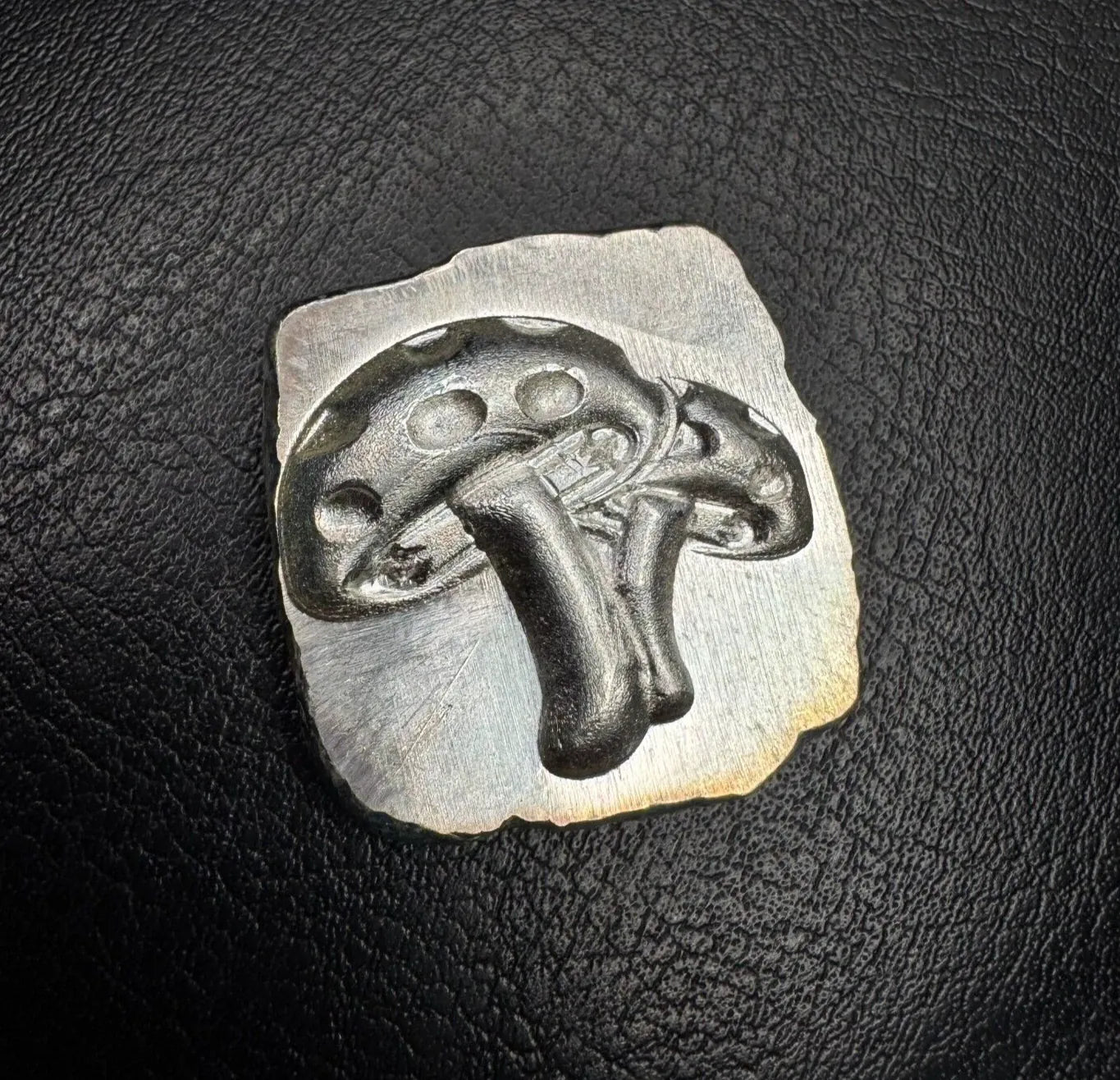 1 ozt MK BarZ "Mushroom" Stamped Square Hand Poured .999 FS - MK BARZ AND BULLION