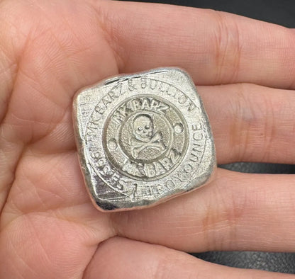 1 ozt MK BarZ Eagle Stamped Square Hand Poured .999 FS - MK BARZ AND BULLION