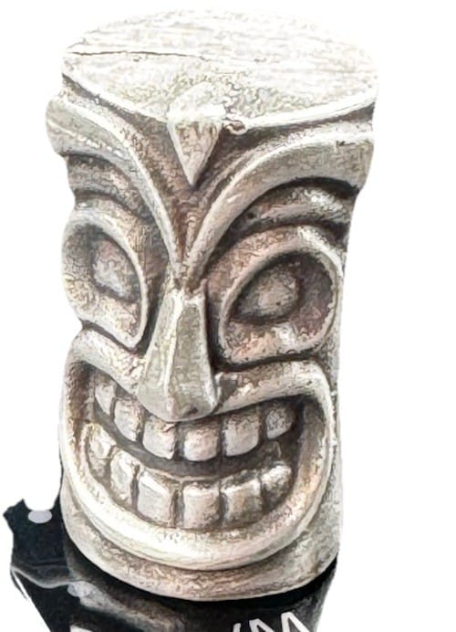 3.42 Oz MK Barz “Tiki Chunk" Hand Poured .999 Fine Silver Sandcasted - MK BARZ AND BULLION