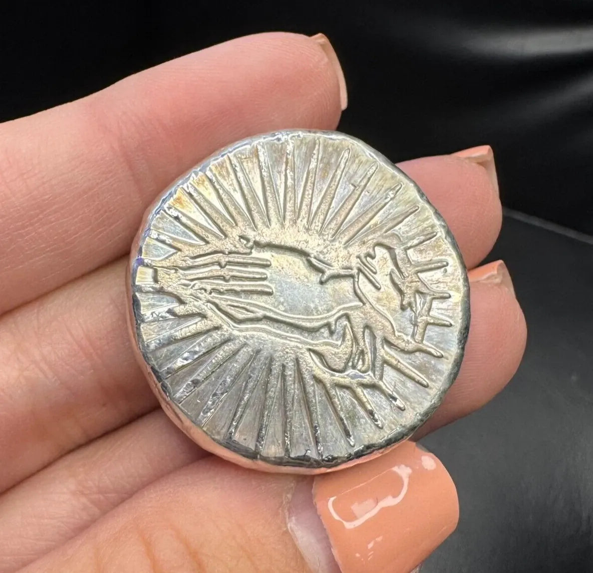1 Oz MK BarZ "Praying Hands“ Stamped Round .999 FS - MK BARZ AND BULLION