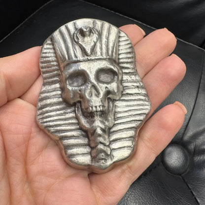 8 Troy Oz MK BarZ Egyptian Pharaoh Hand poured .999 FS - MK BARZ AND BULLION