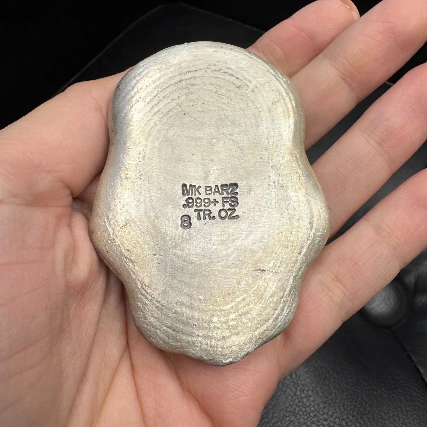 8 Troy Oz MK BarZ Egyptian Pharaoh Hand poured .999 FS - MK BARZ AND BULLION