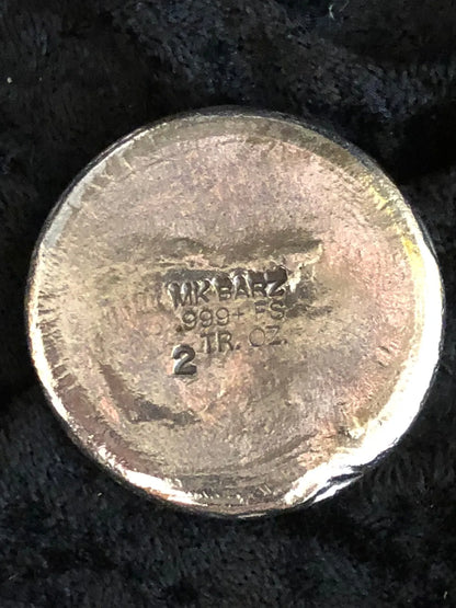 2 Troy Oz. MK BarZ "Blackbeard's Booty!" Hand Poured & Tumbled .999 Fine Silver - MK BARZ AND BULLION