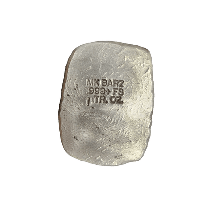 1 Ozt. .999 FS Cross Shield Hand Poured Silver by MKBarz 1 Ozt. .999 FS Cross Shield Hand Poured Silver by MKBarz - MK BARZ AND BULLION