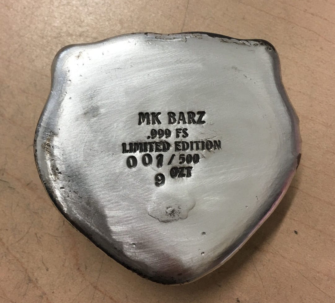 9 ozt MK BarZ "3D BEAR" .999 Fine Silver Mintage 500 - MK BARZ AND BULLION