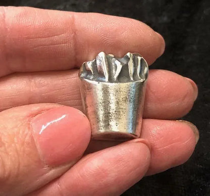 1 Troy Oz. MK BarZ "French Fries“ Emoji Hand Poured .999 FS Bar - MK BARZ AND BULLION