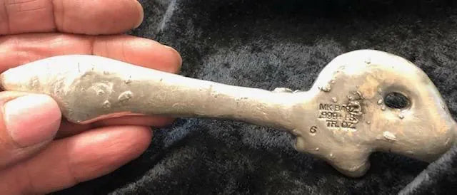 6 Ozt MK BarZ "Large Saber" Sand Cast .999 Fine Silver - MK BARZ AND BULLION
