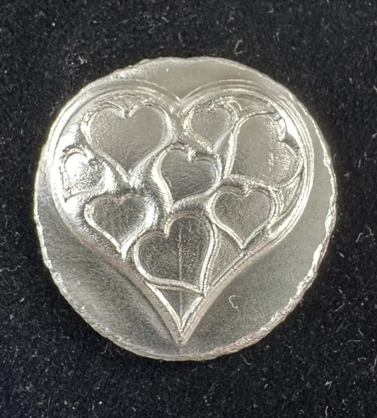 .5 ozt MKBARZ "FULL OF LOVE" .999 FS Hand Poured - MK BARZ AND BULLION