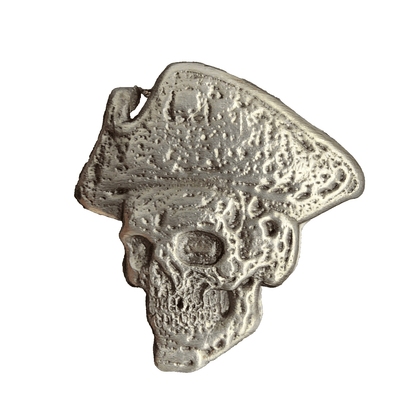 1.75 Ozt. .999 FS Pirate Skull Hand Poured Silver by MKBarz - MK BARZ AND BULLION
